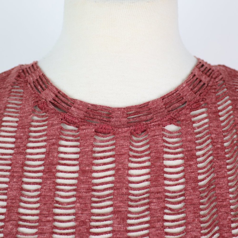 Zara Womens Small Open Knit T-Shirt - Picture 4 of 5